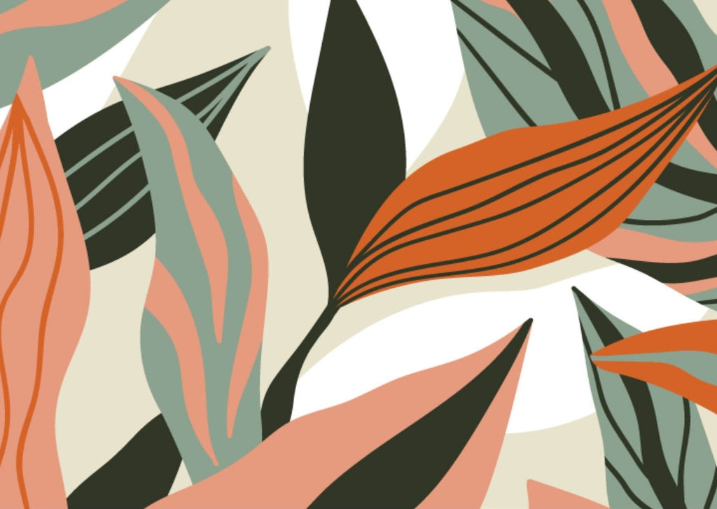 Tropical Leaves Floral Wallpaper Sample - Wall Funk