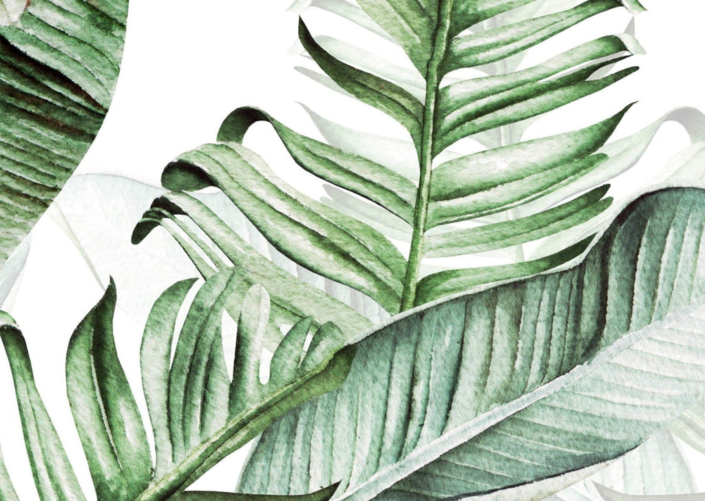 Tropical Leaves Wallpaper Sample - Wall Funk