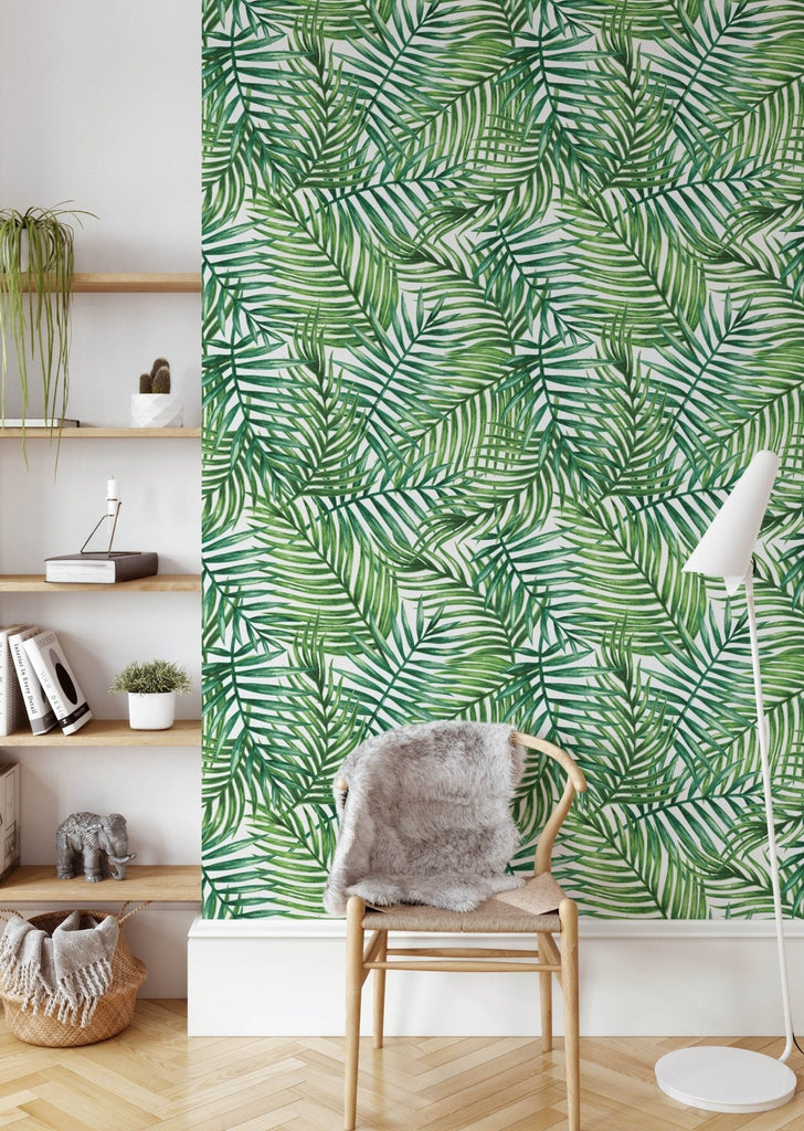 Tropical Leaves Wallpaper - Wall Funk