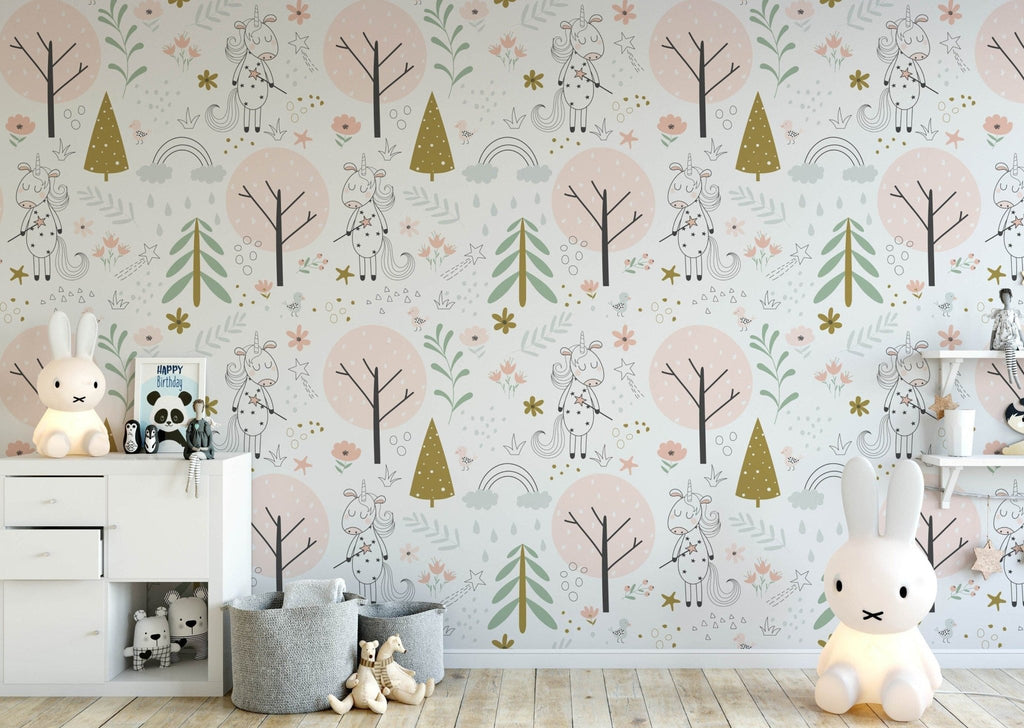 Unicorn Forest Wallpaper Sample - Wall Funk