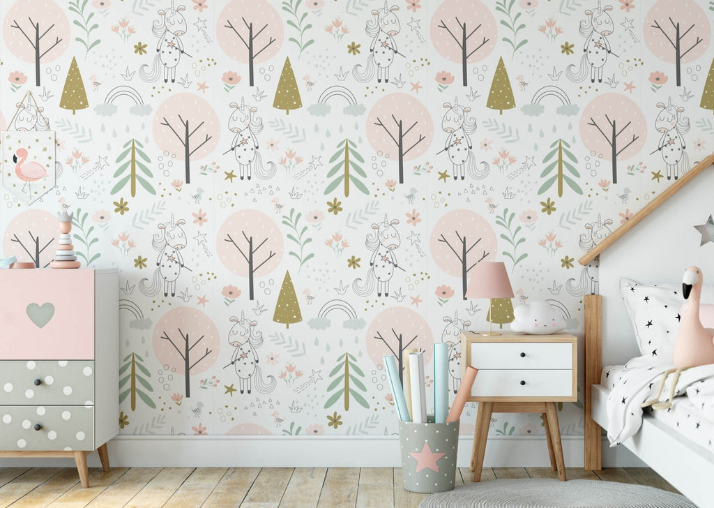 Unicorn Forest Wallpaper - Wall Funk