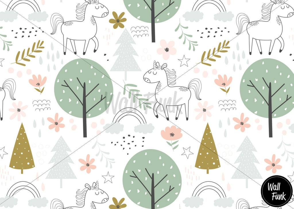 Unicorn Woodland Wallpaper - Wall Funk
