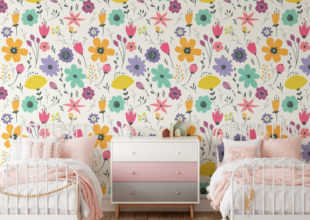 Vibrant Floral Wallpaper - Wall Funk