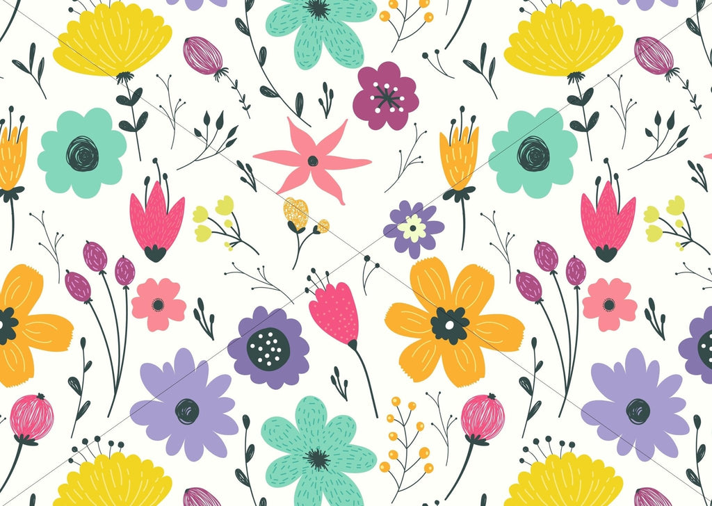 Vibrant Floral Wallpaper - Wall Funk