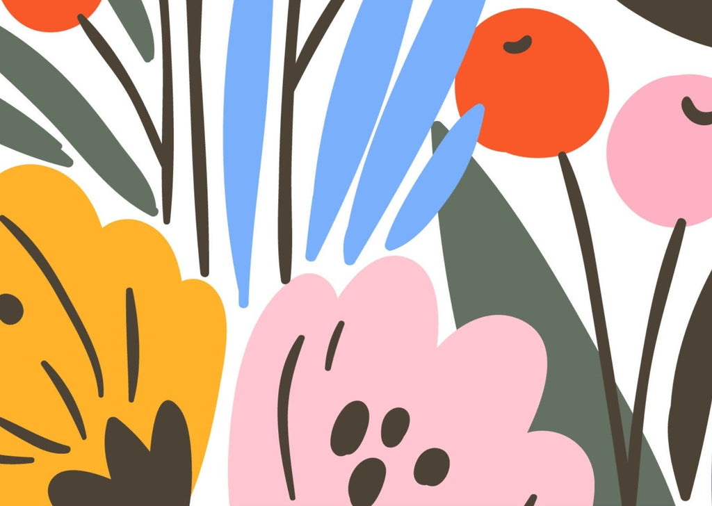 Vibrant Meadow Floral Wallpaper Sample - Wall Funk