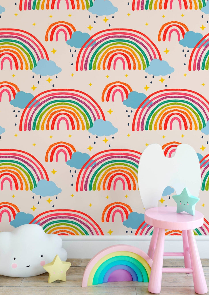 Vibrant Rainbows Wallpaper - Wall Funk