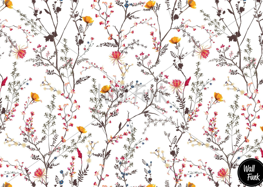 Vines & Blooms Floral Wallpaper - Wall Funk