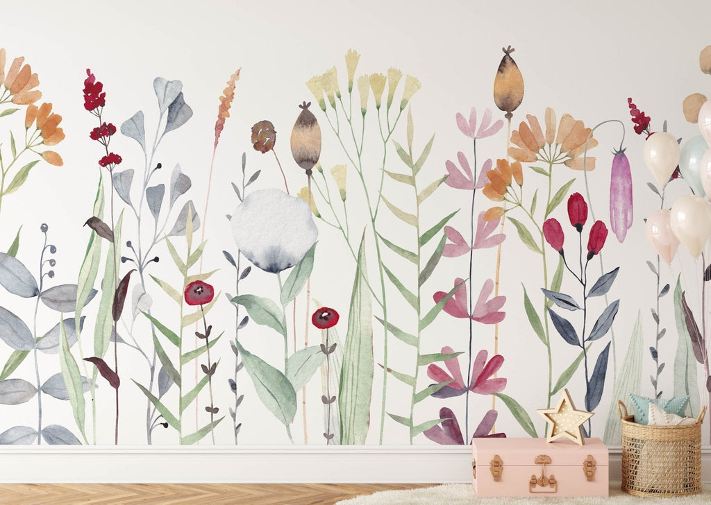 Watercolour Floral Mural - Wall Funk