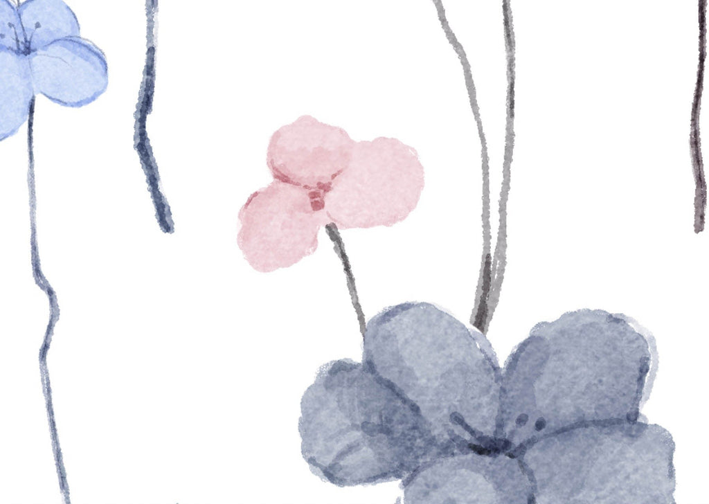 Watercolour Floral Wallpaper Sample - Wall Funk