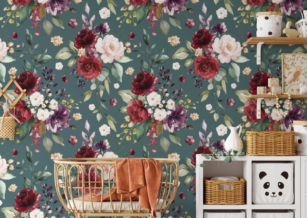 Watercolour Floral Wallpaper Sample - Wall Funk