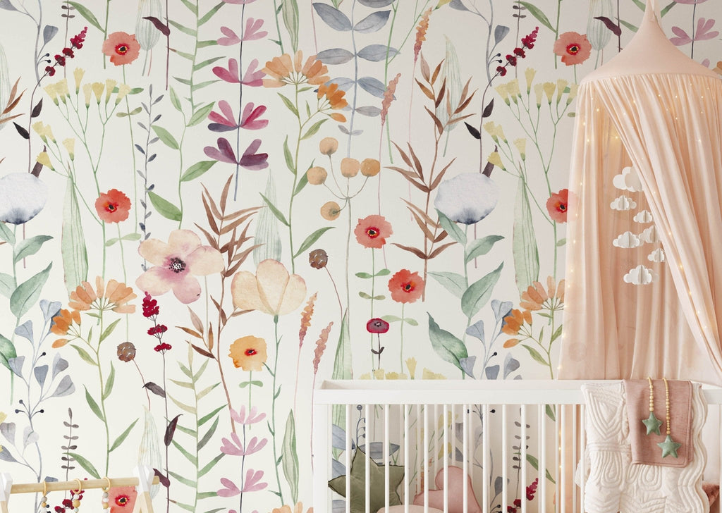 Watercolour Floral Wallpaper Sample - Wall Funk