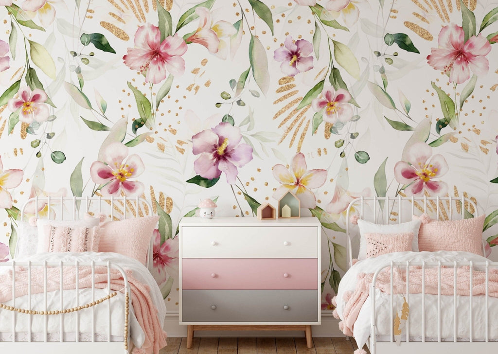 Watercolour Floral Wallpaper Sample - Wall Funk