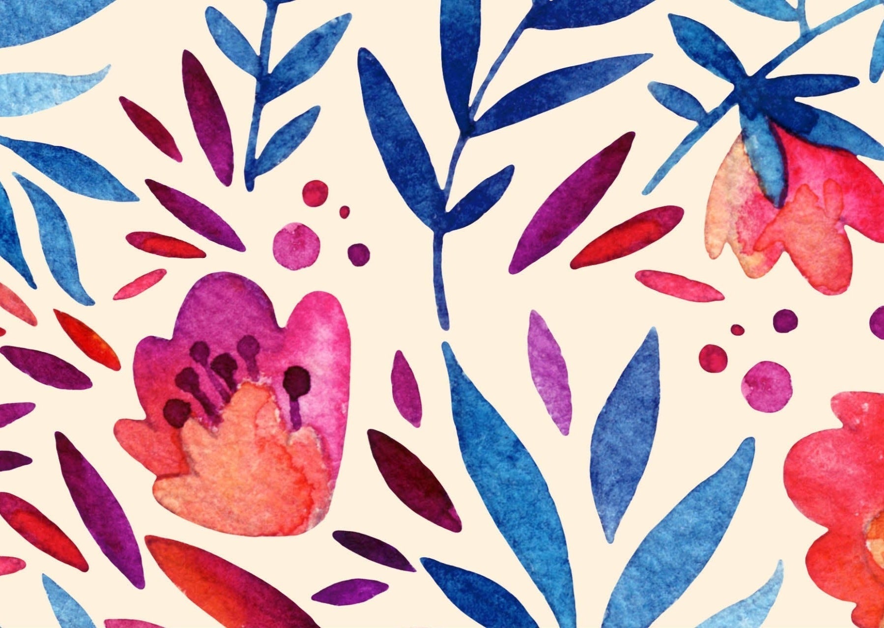 Watercolour Floral Wallpaper Sample – Wall Funk