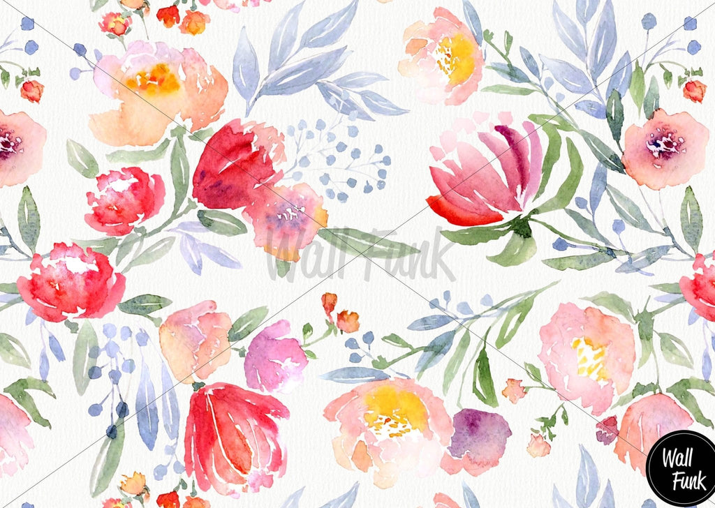 Watercolour Floral Wallpaper - Wall Funk