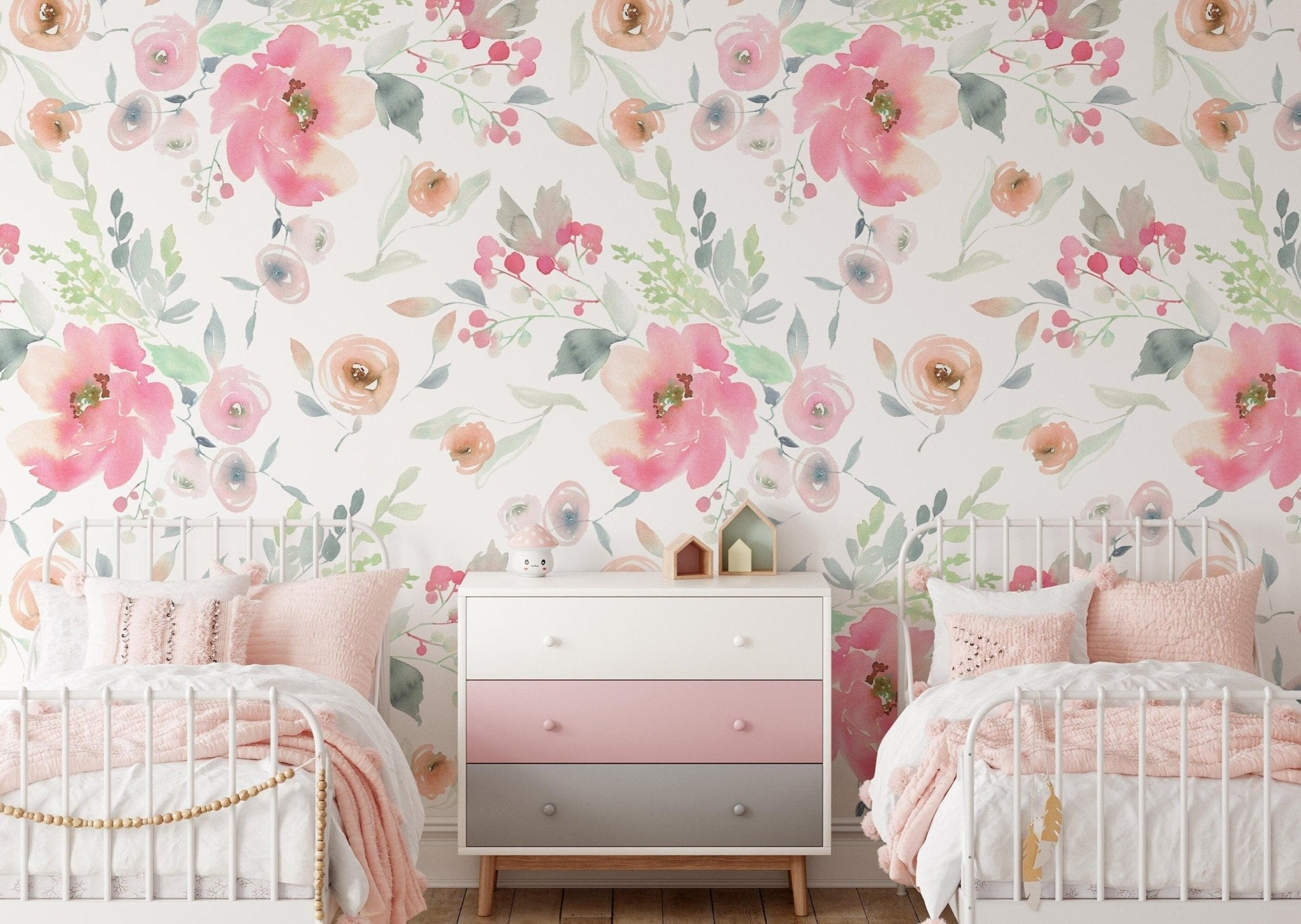 Watercolor Floral Seamless Pattern Wallpaper Design Stock Illustration  1316498015 | Shutterstock
