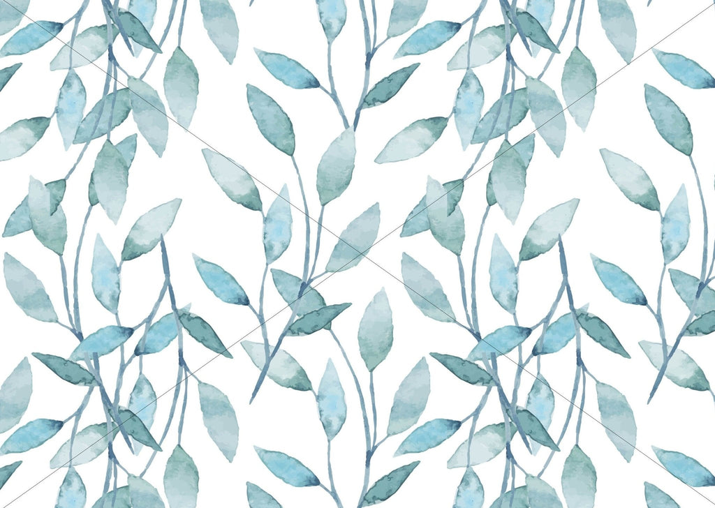 Watercolour Leaves Floral Wallpaper Sample - Wall Funk